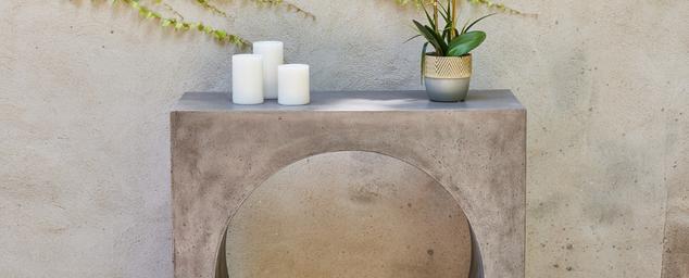 Boxhill outdoor concrete modern style console table 