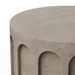 Atlas Outdoor Concrete Round Coffee Table in grey color - close up view