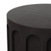 Atlas Outdoor Concrete Round Coffee Table in matte black color - close up view