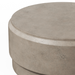 Barrel Outdoor Concrete Round Coffee Table in grey color - close up view