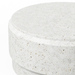 Barrel Outdoor Concrete Round Coffee Table in ivory color - close up view