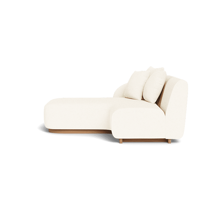 Como Outdoor Curved Chaise Left Sectional Sofa