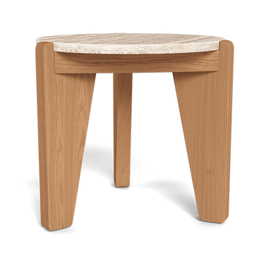 MLB ROUND SIDE TABLE - Teak natural Frame