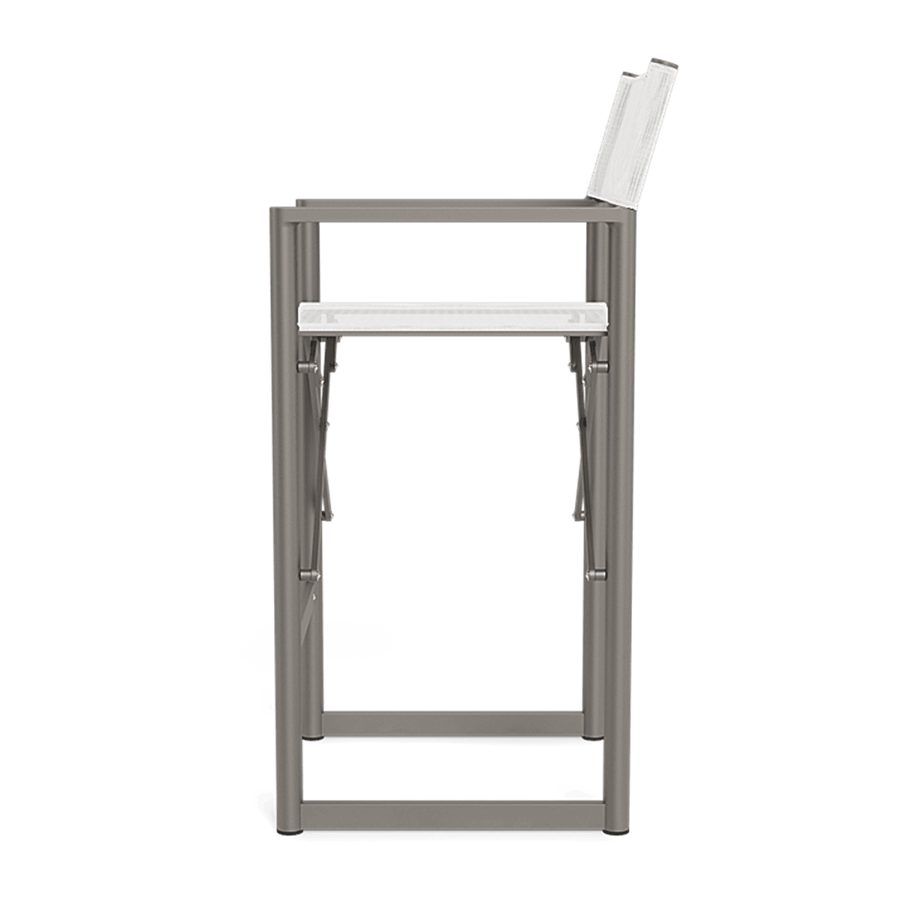 PACIFIC ALUMINUM BAR STOOL with Aluminum Taupe Frame