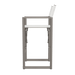 PACIFIC ALUMINUM BAR STOOL with Aluminum Taupe Frame