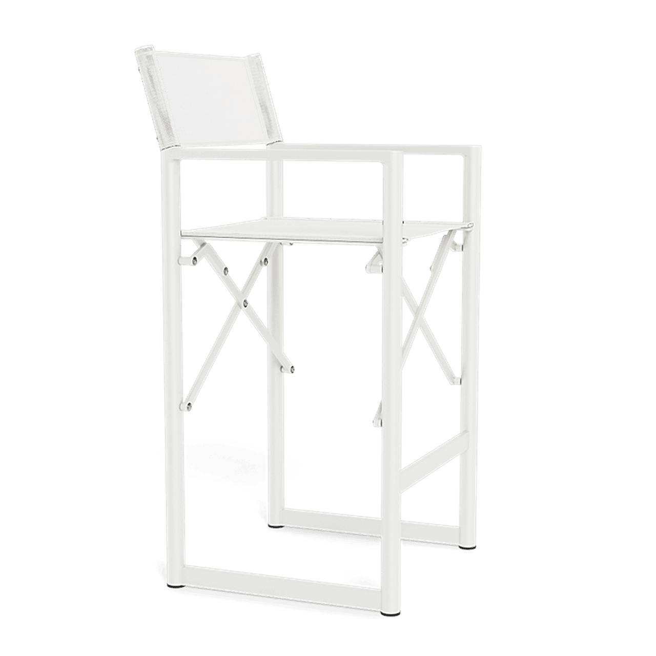 PACIFIC ALUMINUM BAR STOOL with Aluminum White Frame
