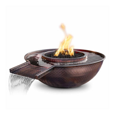 Sedona Hammered Copper Fire & Water Bowl - Gravity Spill