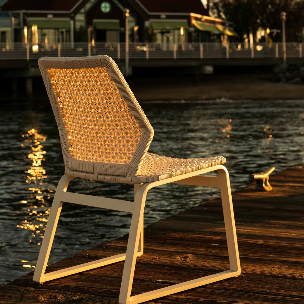 Adriano Aluminum Outdoor Wicker Dining Chair