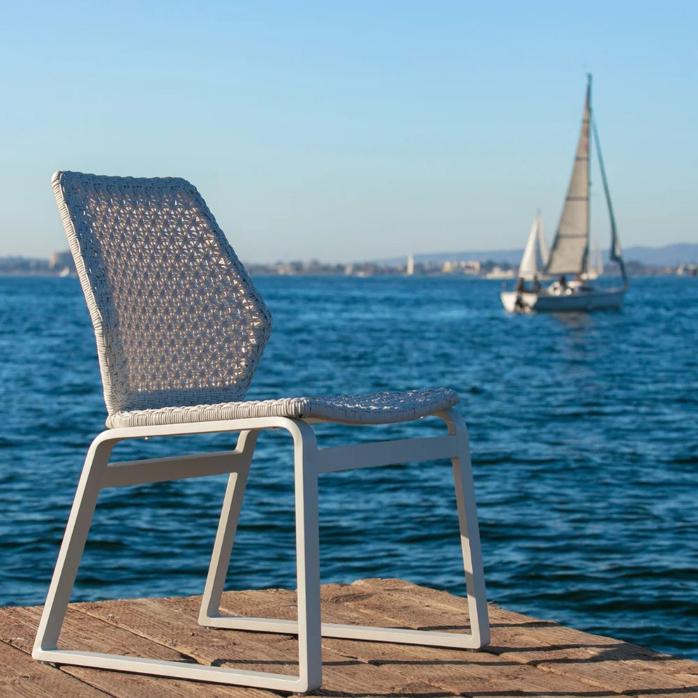 Adriano Aluminum Outdoor Wicker Dining Chair