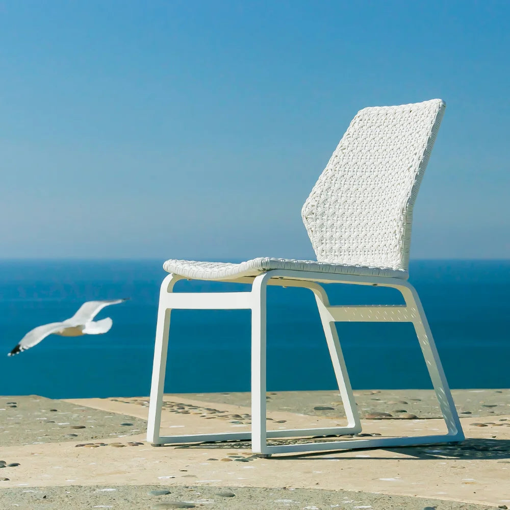 Adriano Aluminum Outdoor Wicker Dining Chair