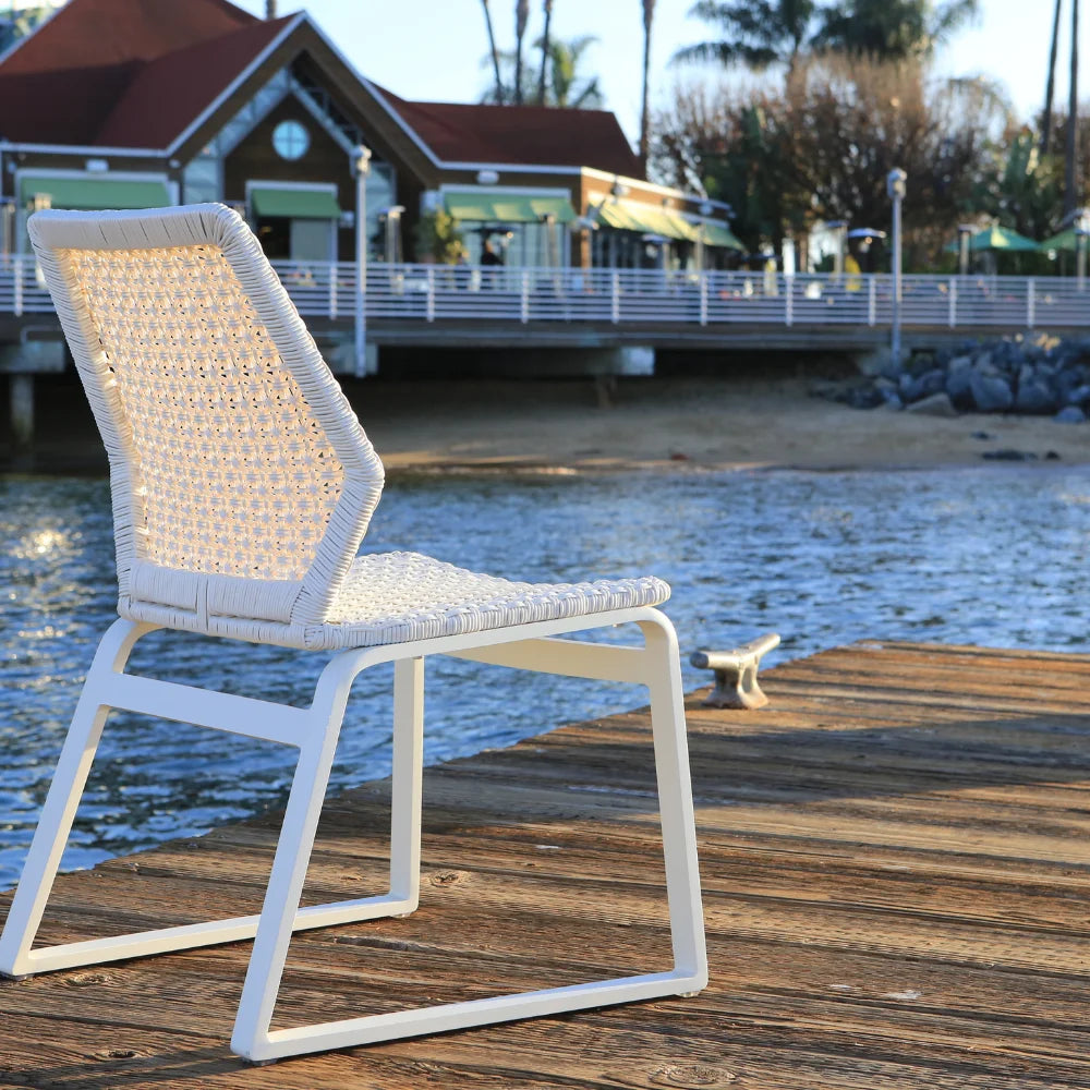 Adriano Aluminum Outdoor Wicker Dining Chair