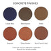 Aspen Rectangle Concrete Planter concrete finish swatches