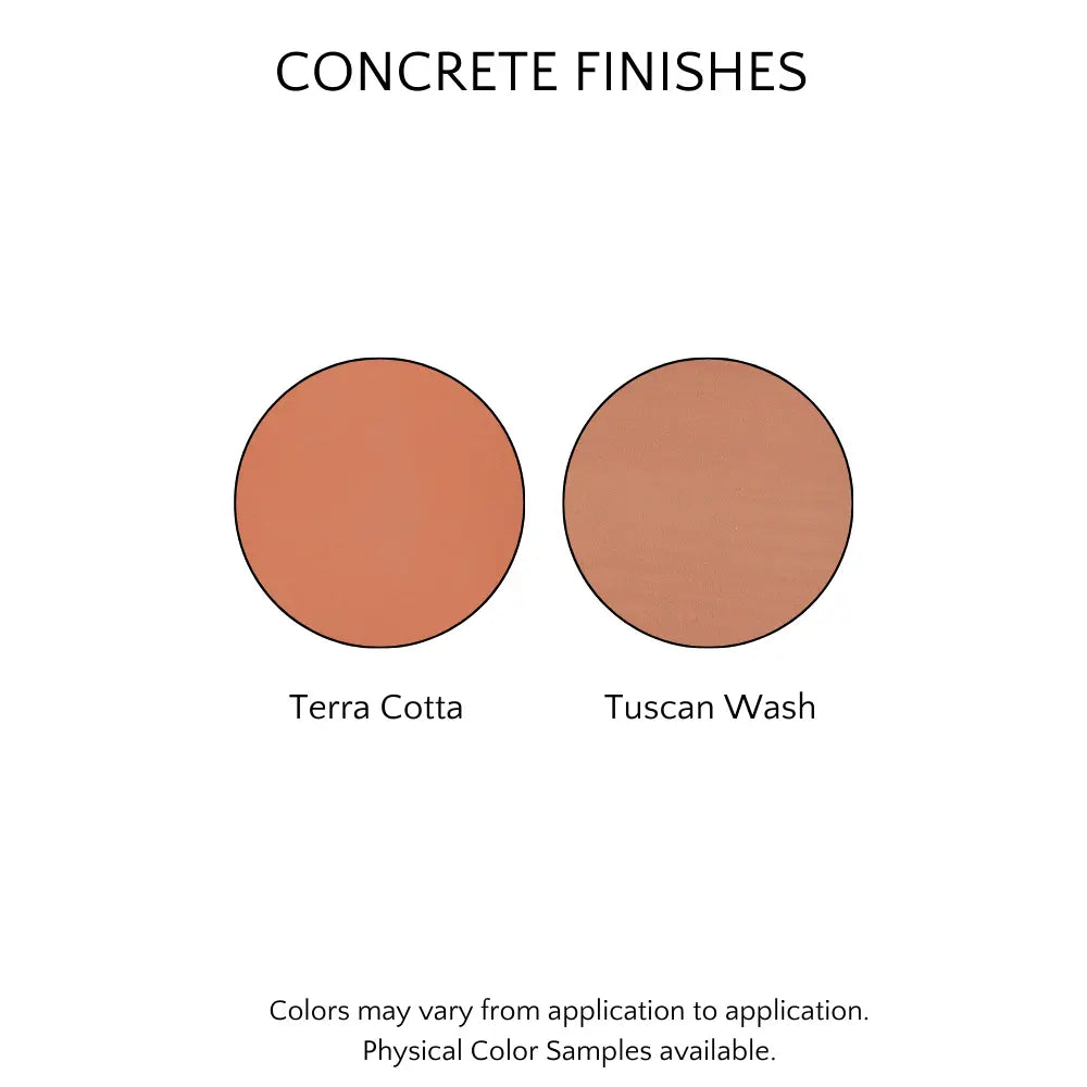 Aspen Rectangle Concrete Planter concrete finish swatches