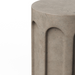 Atlas Outdoor Concrete Round Stool in grey color - close up view