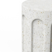 Atlas Outdoor Concrete Round Stool in lava color - close up view