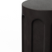Atlas Outdoor Concrete Round Stool in matte black color - close up view