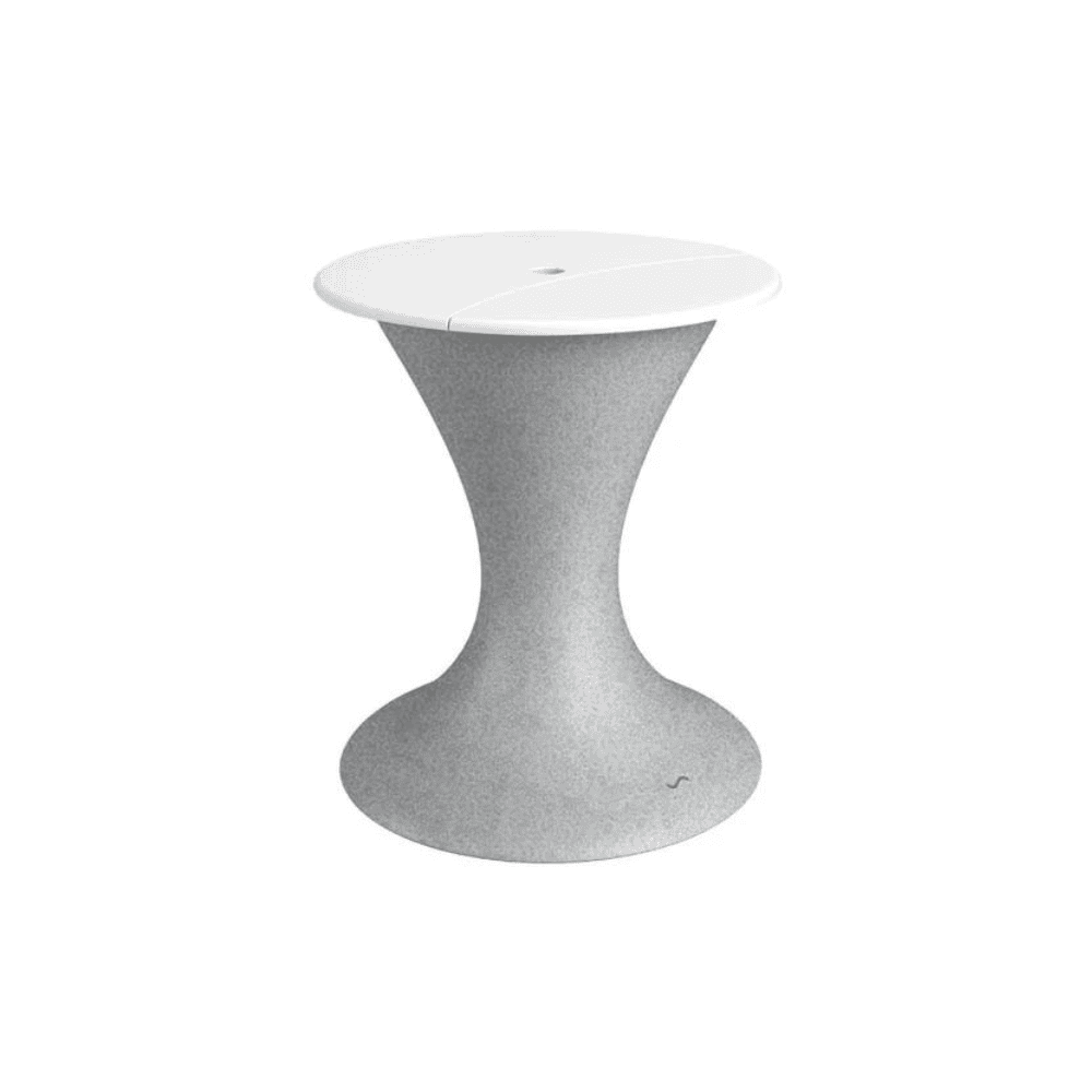 White Lid / Granite Base