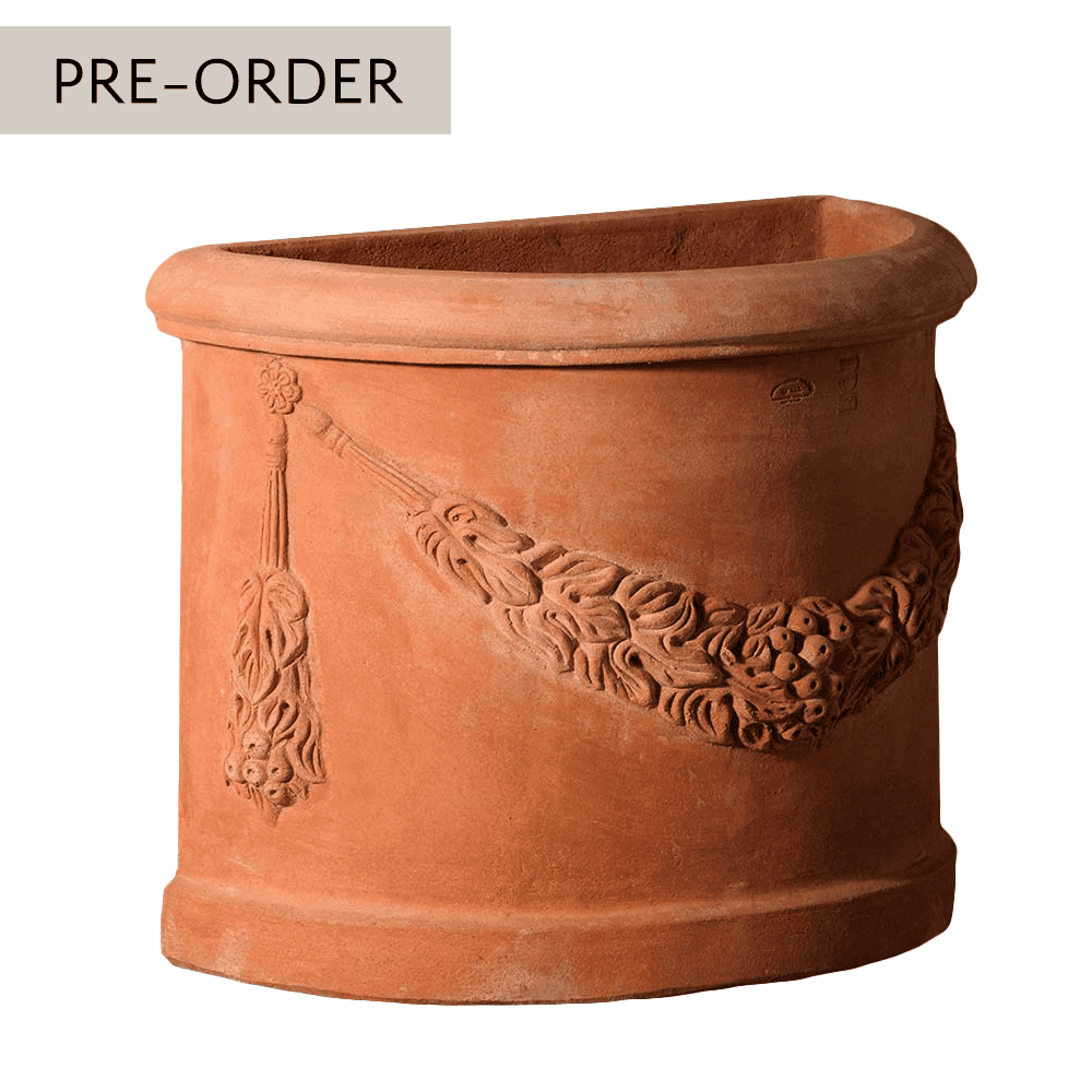 Italian Terracotta Semicircle Wall Planter