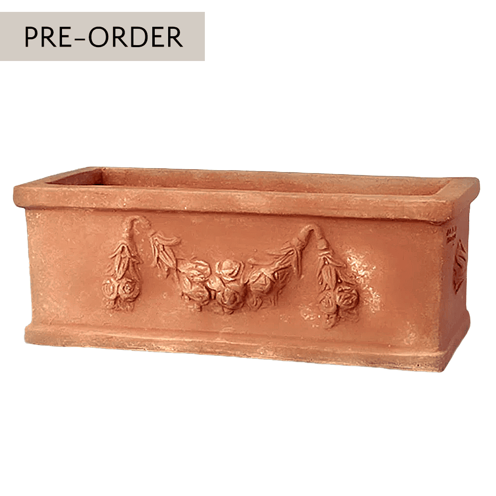 Italian Terracotta Small Garland Flower Box