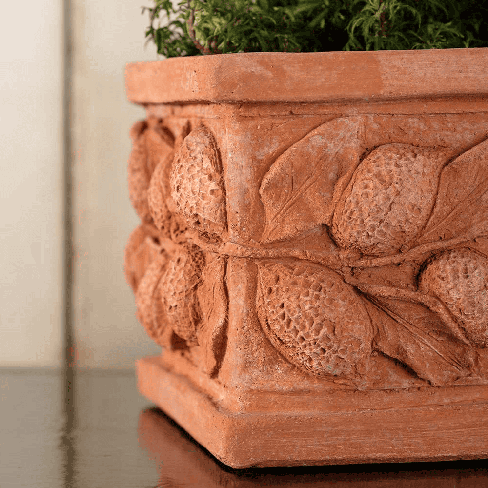 Italian Terracotta Square Lemon Box