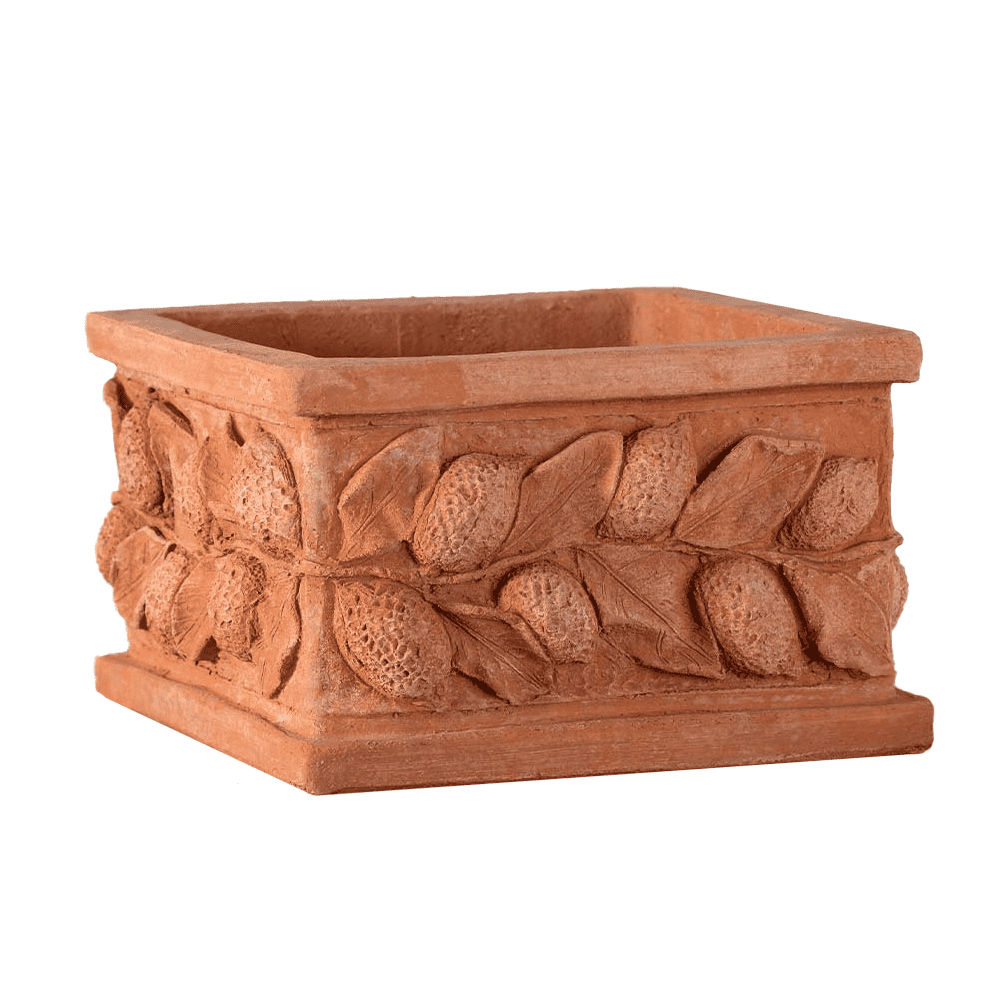 Italian Terracotta Square Lemon Box