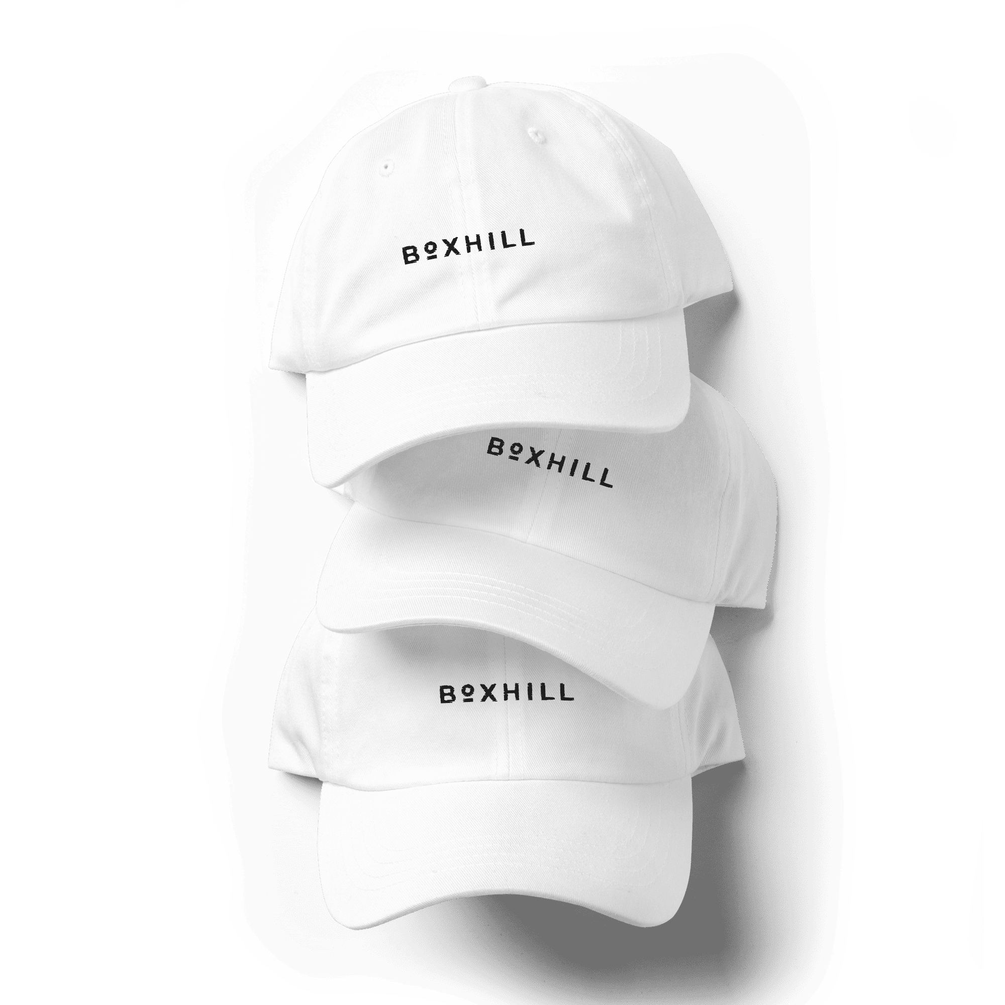 Boxhill's 3 Minimalist White Hat front view