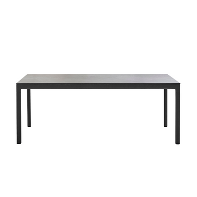 Boxhill's Drop Outdoor Dining Table Lava Grey center view in white background