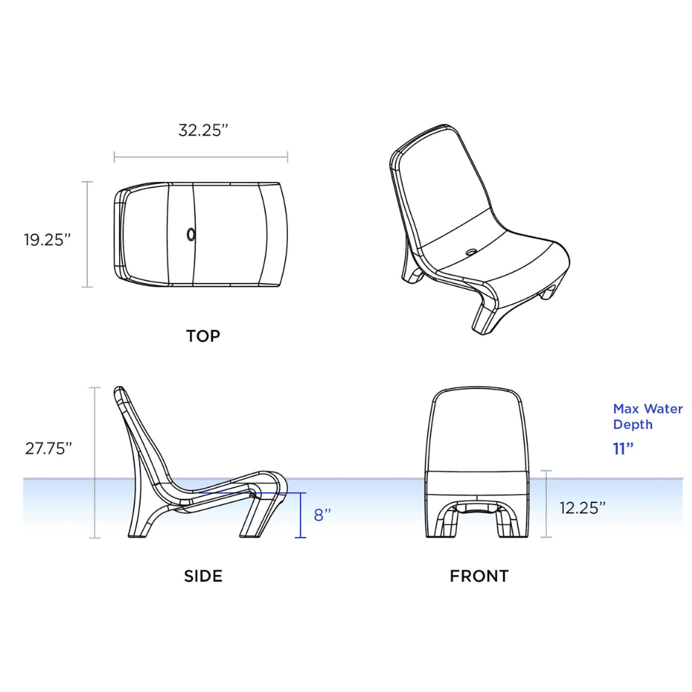 Freelo in-pool chair specs