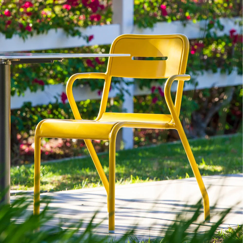 Genoa Aluminum Outdoor Stackable Side Chair