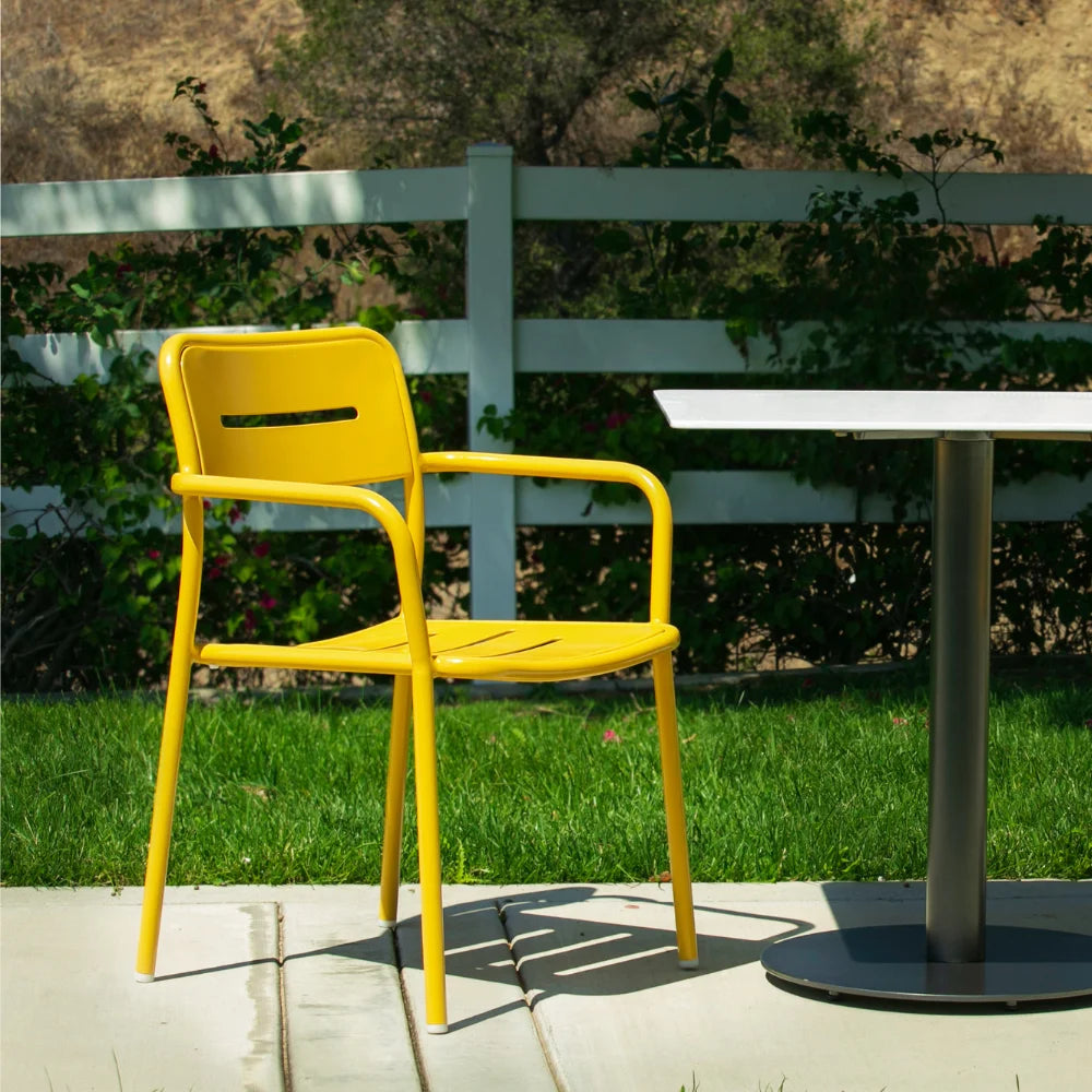 Genoa Aluminum Outdoor Stackable Dining Chair | Set of 4