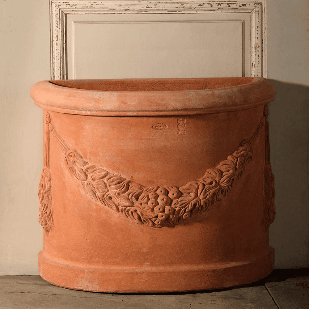 Italian Terracotta Semicircle Wall Planter