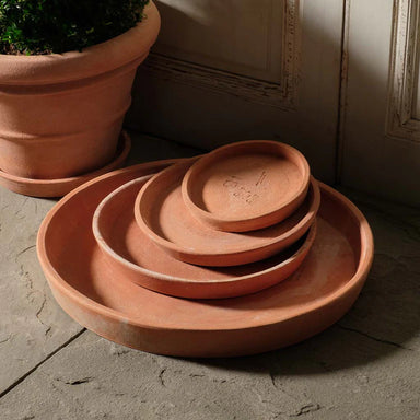 Oval Flowerpot and Saucer, Made in Mexico, Real Terracotta Clay
