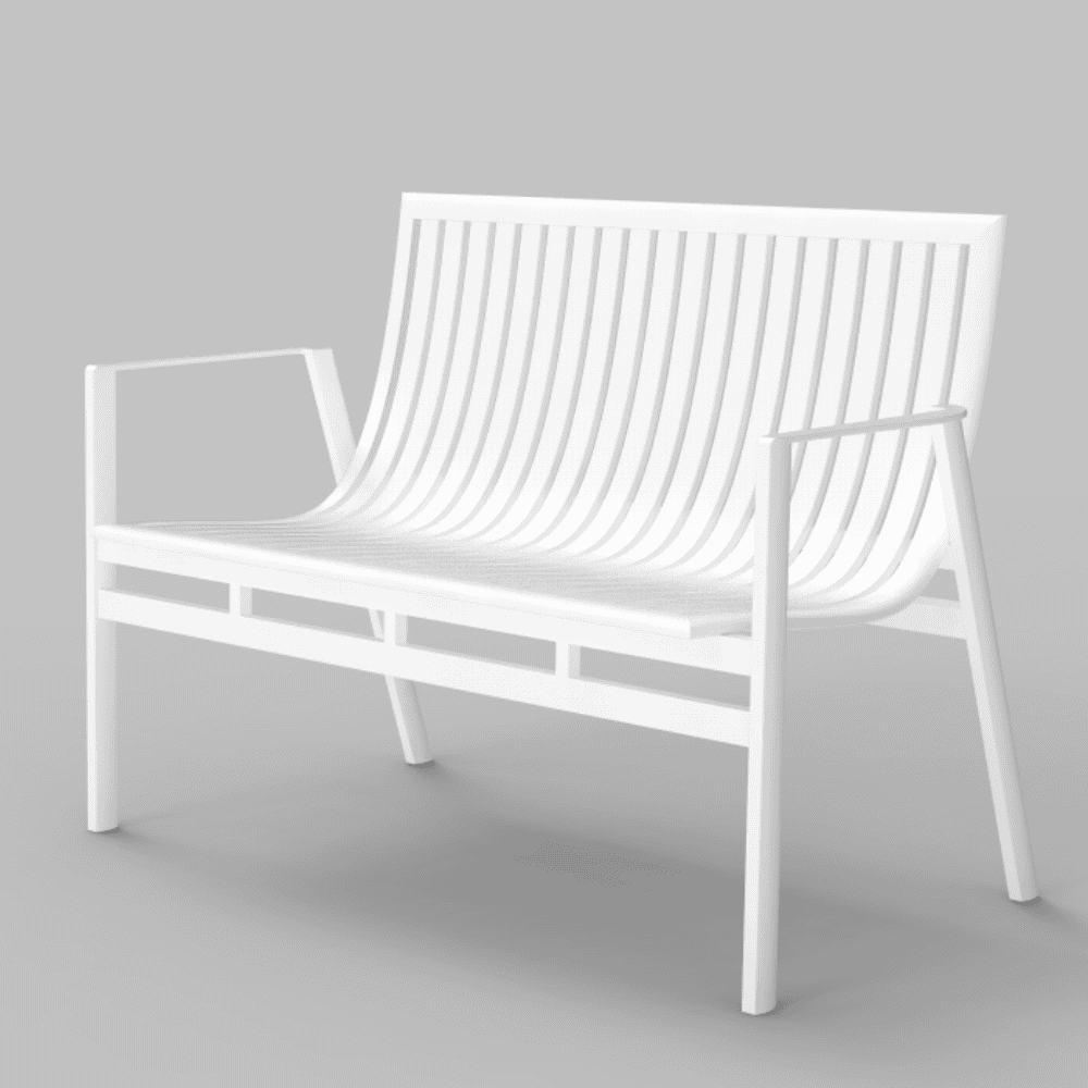 Sorrento Aluminum Outdoor Stackable Bench 48" Wide