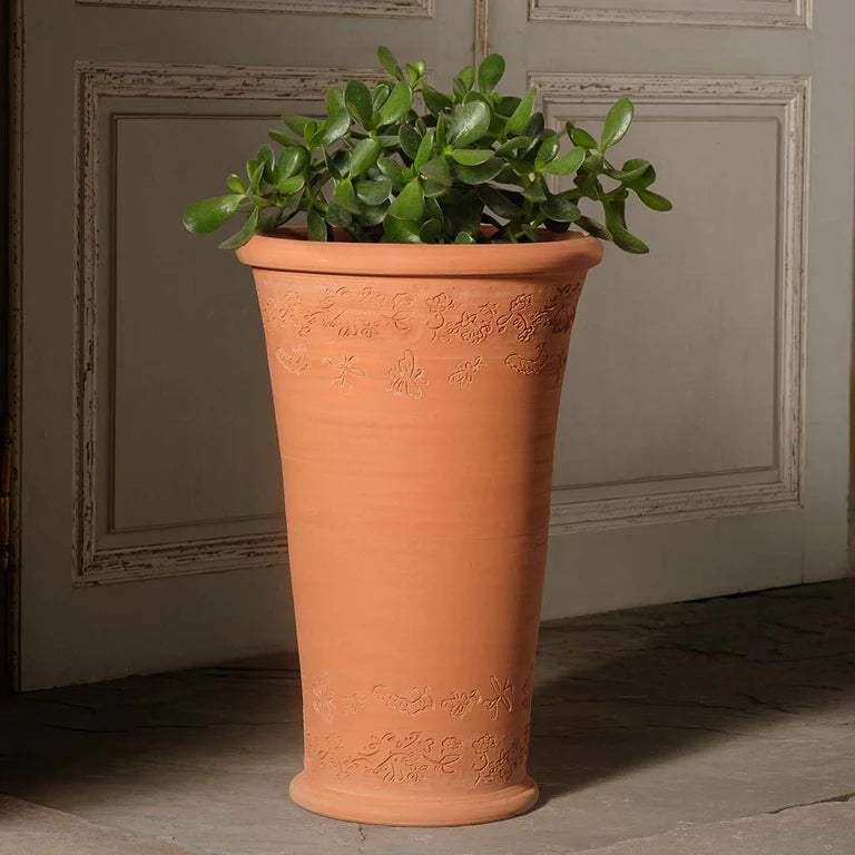 Boxhill's Italian Terracotta Hand-Thrown Critter Planter planted