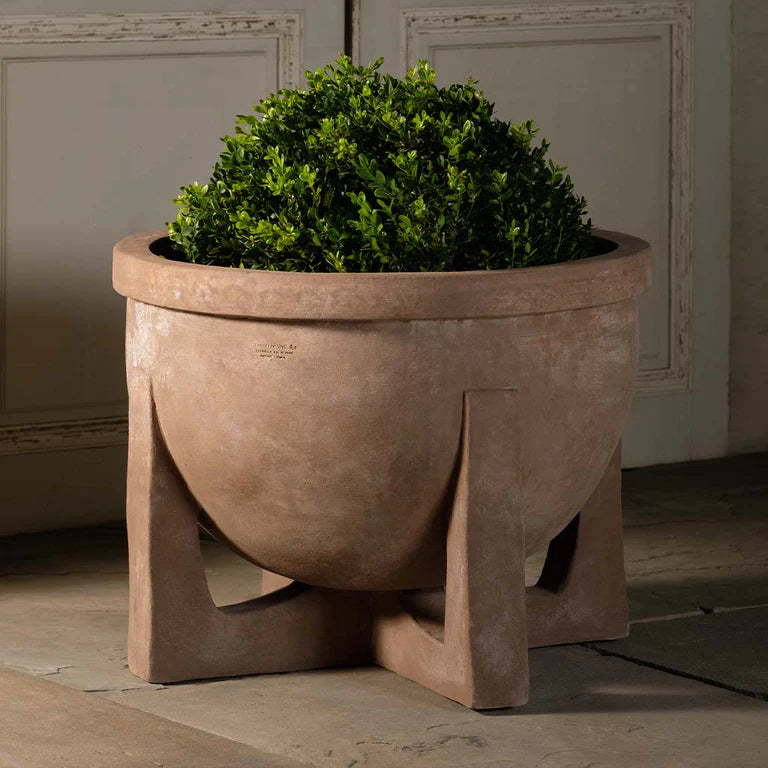 boxhill's Italian Terracotta Naturale Bowl On Stand planted