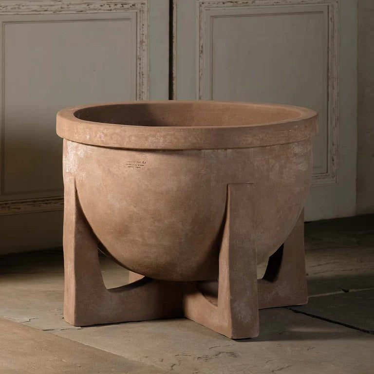 boxhill's Italian Terracotta Naturale Bowl On Stand unplanted