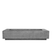 Grey concrete outdoor rectangular fire pit table