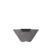 Grey round tapered shaped concrete outdoor fire water bowl