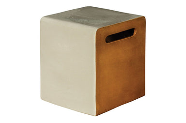 Set Of 2 Dove Gray Taupe Side Panels BOX-Ceramic Davenport Square Cube | Set of 2