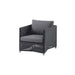 Boxhill Weave, Graphite, Incl. Grey Boxhill Natte Cushions w/Quickdry Foam Diamond Lounge Chair