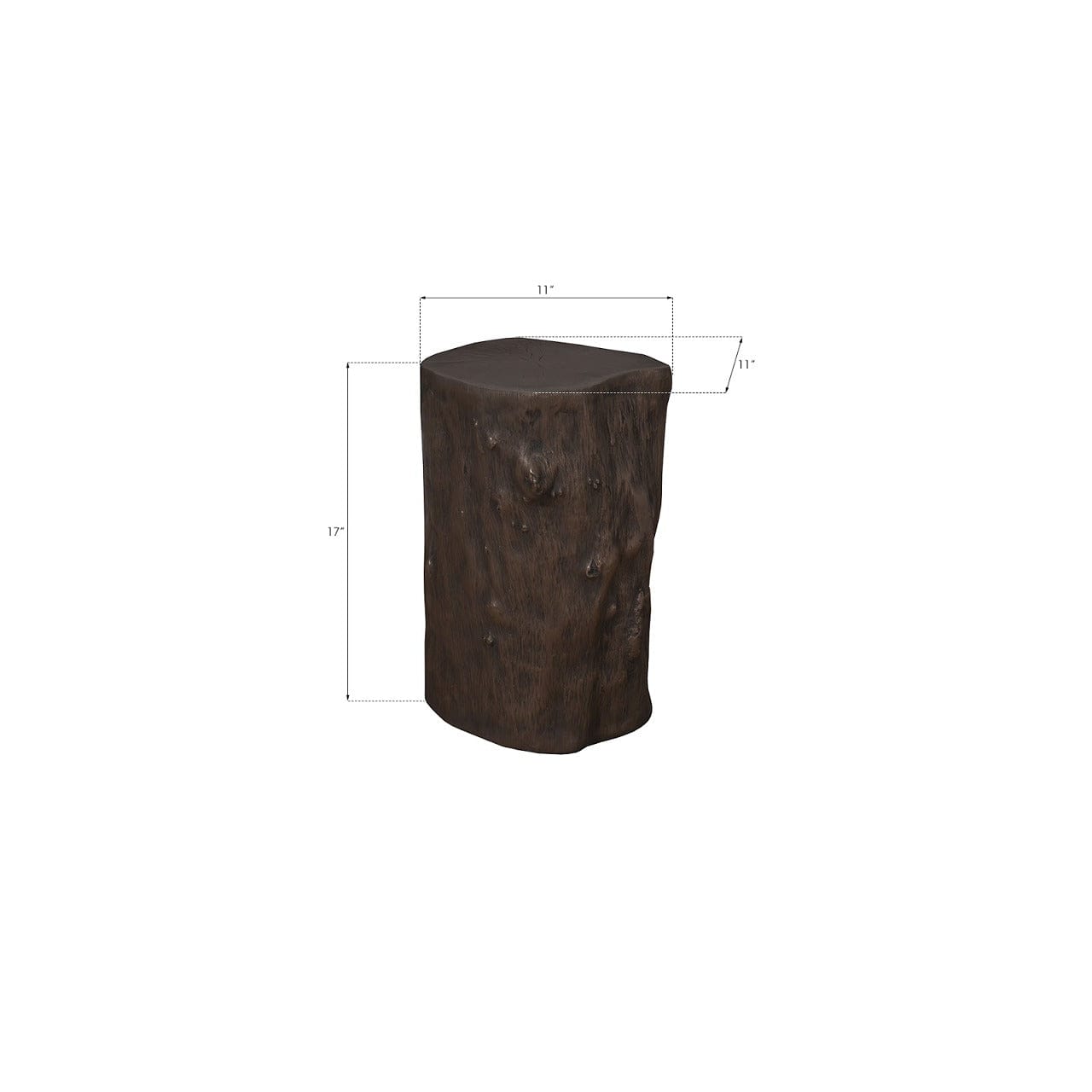 Log Bronze Stool